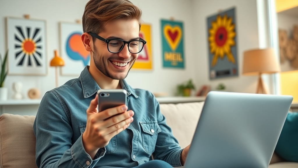 modern blogger sharing affiliate content on social media, amplifying affiliate links for monetizing blogs