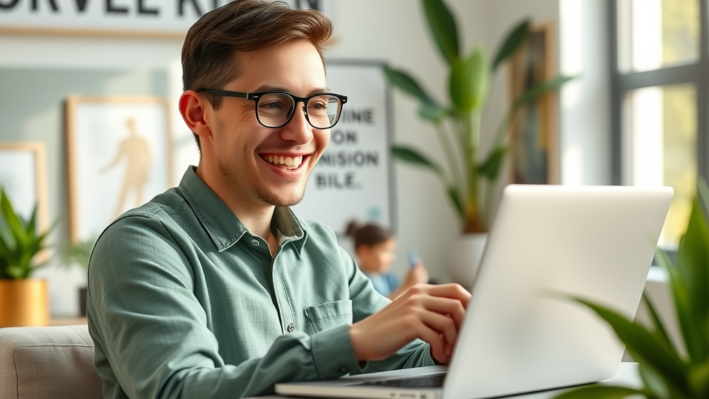 affiliate profits success story joyful affiliate marketer celebrating commission growth with the master affiliate profits affiliate program