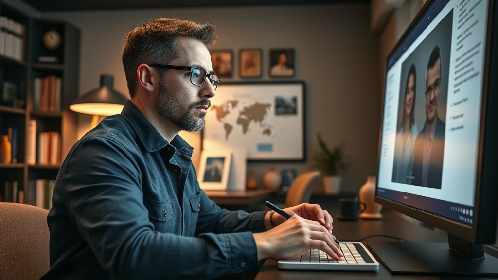 Successful affiliate marketer using the master affiliate profits affiliate program expert tips for passive income in a modern study