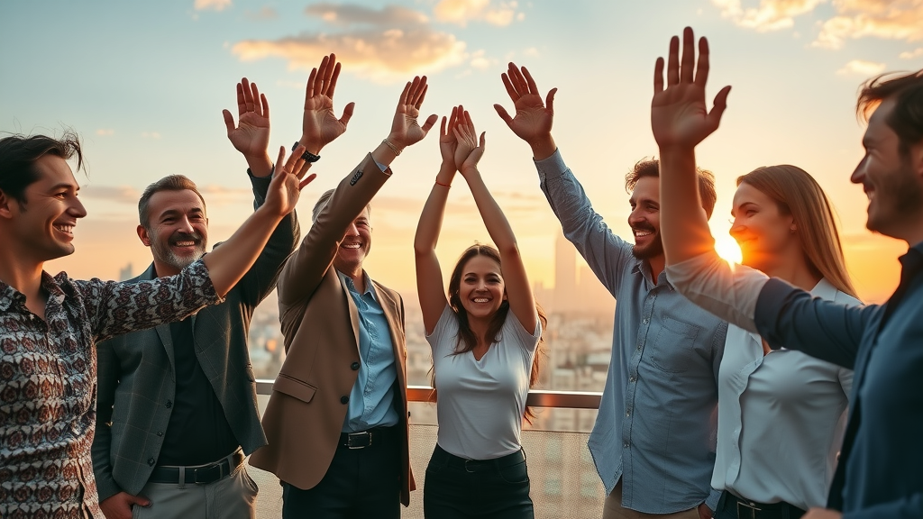 affiliate marketers celebrating success after joining master affiliate profits affiliate program